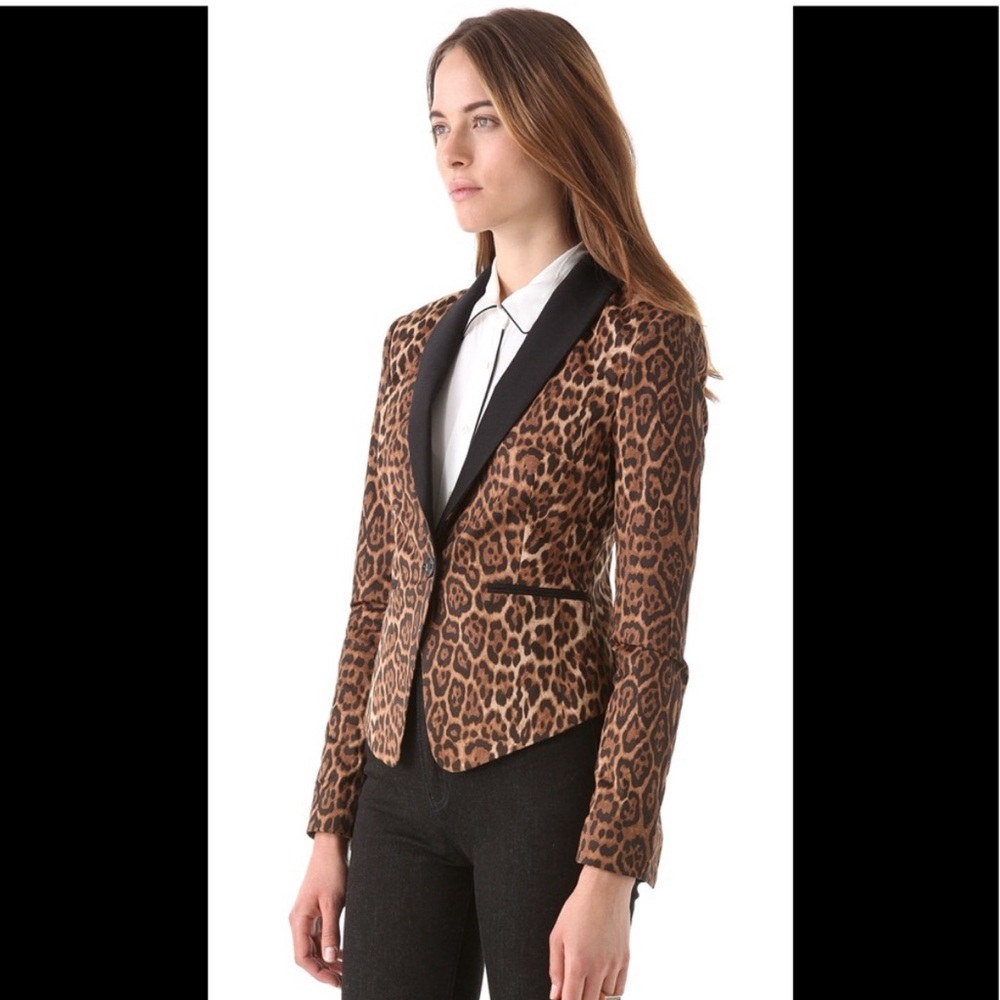 BCBGMaxAzria Leopard Print Bowie Blazer